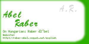 abel raber business card